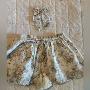 Jamie Kay Esme Floral skirt size 2 with matching floral bow